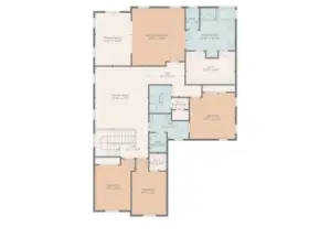 The upstairs floorplan.