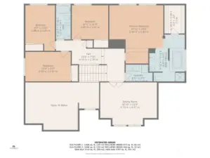 Upper level floor plan