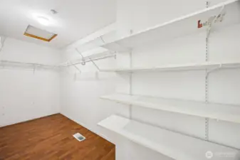 Spacious Primary Walk in Pantry