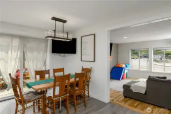 Dining room just off the kitchen