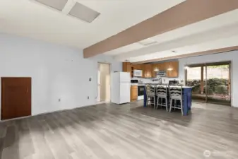 Another view of this spacious room - with slider leading to backyard.