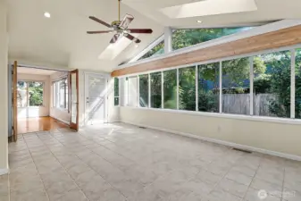 French doors lead to the main family room, additional door leads to back yard.
