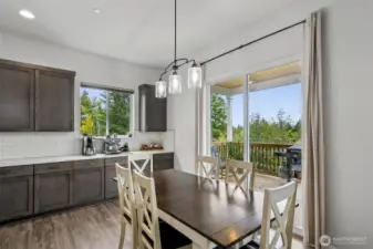 Dining with access to the deck