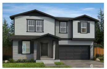 Artist Rendering 2350 Plan - B Exterior Elevation, Color Scheme E