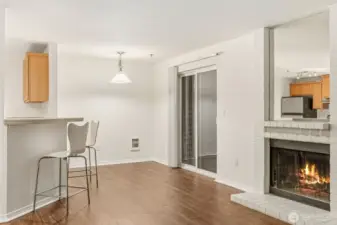 Dedicated dining area.