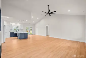 The main living area is the heart of the home.