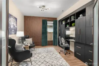 The main floor office is complete with California Closets built-ins valued at $15,000. Use this as a bedroom or an epic WFH set-up.