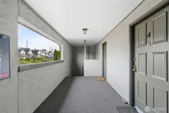 The building includes 4 units, each 2 bdrm, 1 bath, 960sf  with westerly facing panoramic views.