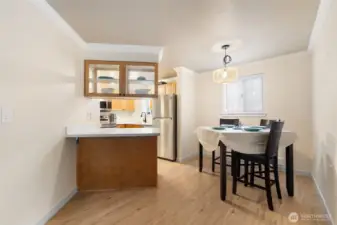 dining and kitchen counter seating