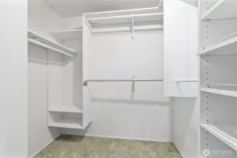 Primary walk in closet