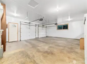 2 car garage w/ storage