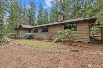 Front of home from southwest corner of lot