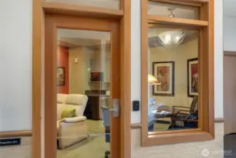 Work from home or host a movie/game night in flex conference space