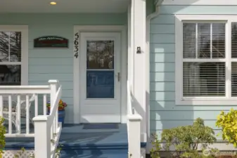 The front porch is very welcoming...and the condo is freshly painted, too.