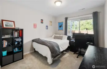 Special layout offers a FIFTH bedroom - this one on the lower level. So much space down here, it could be an extended family member's entire living space with a full bath and tons of space just outside this bedroom.