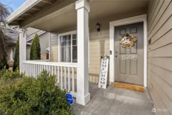 Covered front porch.