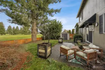 Enjoy nature with over sized patio.