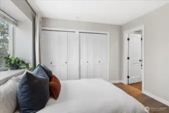 Second guest bedroom with double closets and ensuite bathroom