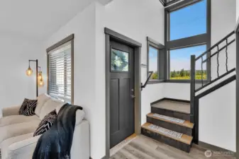custom metal staircase welcomes you