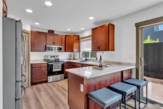 Quartz Countertops & Stainless Steel Appliances in the Kitchen