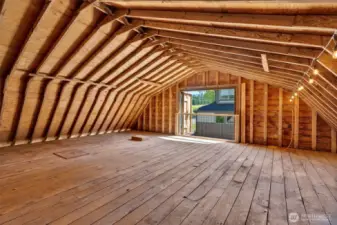 Loft upstairs in the Shop/Barn. Shop has its electical panel.