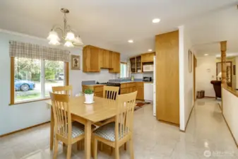 Dining area attached to the kitchen