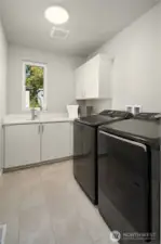 Light filled laundry room