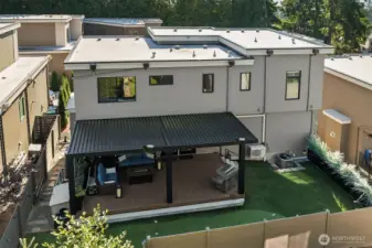 Heated pergola perfect for year-round entertaining!