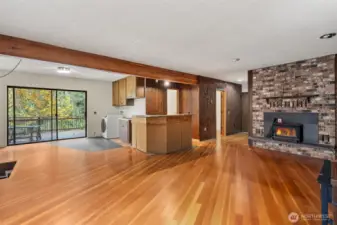 Family room leading out to large deck