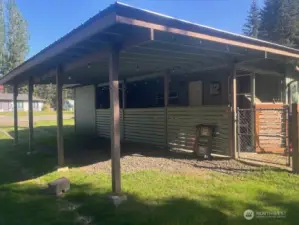 Back side of the home entry into Carport from Converse Ave