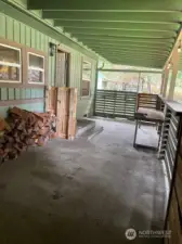 Covered back porch
