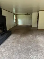 Interior picture of front room looking down towards the dining room