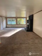 View from dining room to the front room