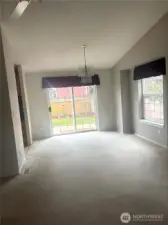 Dining room which overlooks private patio