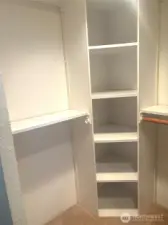 Walk in closet in bedroom