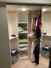 Main bathroom walk in fantastic closet