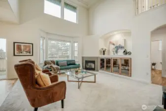 Living room with fire place