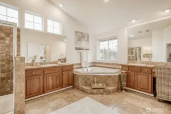 Primary bath with jetted tub