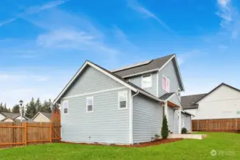 The back yard is fully fenced adding privacy and protection.