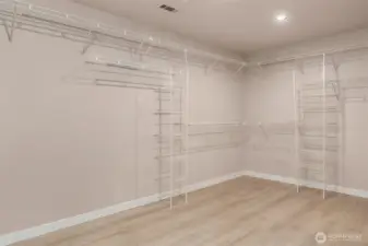 Primary massive walk-in closet