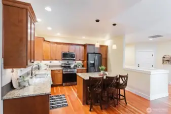 Island seating for convenience
