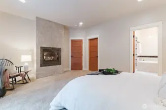 The bedroom is a large area that can easily accomadate large furiture