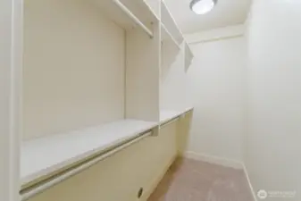 This bedroom has a fantastic walk-in closet!