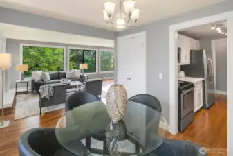 Dining space off of kitchen