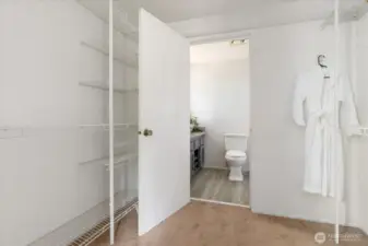 Primary Bedroom with walk in closet leads to private en-suite  bathroom.
