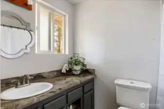 Primary Bathroom also has a nicely sized stand up shower.