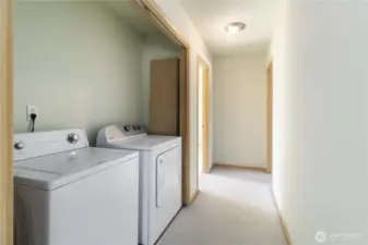 Laundry upstairs near bedrooms