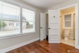 Primary bedroom with beautiful 3/4 bathroom.