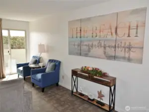 Lovely decorations for relaxing at "The Beach."