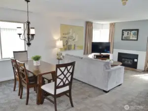 Open Dining and Living Room.